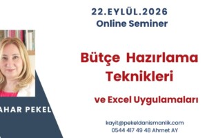 Bütçe Hazırlama Teknikleri ve Excel Uygulamaları Semineri -22 Eylül 2026 -Online