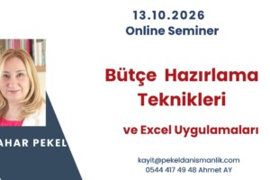 Bütçe Hazırlama Teknikleri ve Excel Uygulmaları-13 Ekim 2026 -0nline